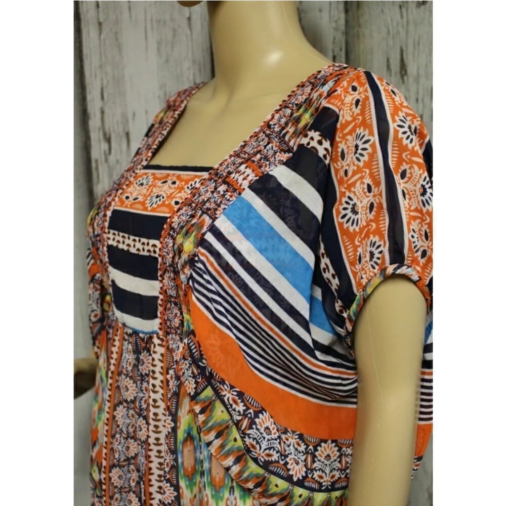 Vintage One World Women Size S Empire Waist Chiffon Summer dress - Picture 7 of 12